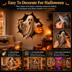 🎃 Halloween Break-In 3D Wall Decals – Spooky Door & Wall Stickers