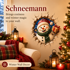 Christmas Break-In 3D Wall Decals – Spooky Door & Wall Stickers