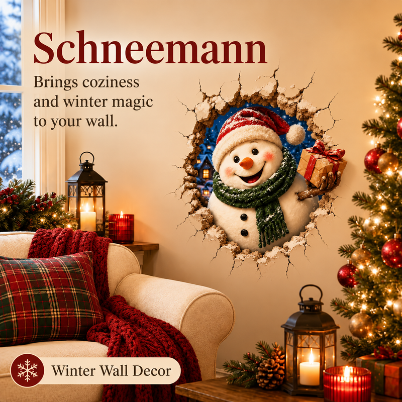Snowman Christmas wall sticker