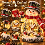 ✨ "Snowman Glow" Christmas Village – A Festive Glowing Table Decoration for the Holidays