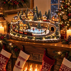🔥 Animierte Weihnachtszug- und Eisbahnszene ✨