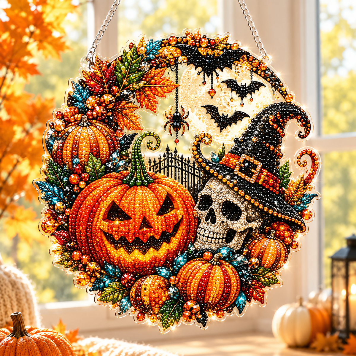 🎃 Halloween Sparkle Diamond Art Hanging Ornaments