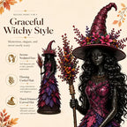 🧙 Enchanted Fall Witch Statue – Autumn Magic