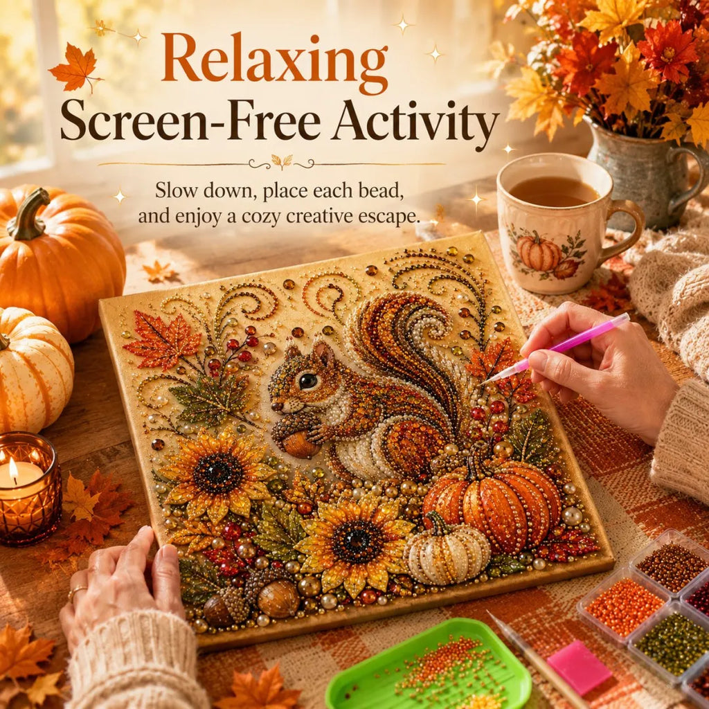 🔥 Last Day 49% OFF - 🍂💎 Autumn Pearl Painting Kit – Relaxing DIY Craft to Create Sparkling Fall Artwork 🖌️