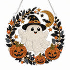 👻✨ 🎃 DIY Spooky Hanging Ornament Kit | Sparkling Halloween Diamond Art Decoration For Fall Home Decor