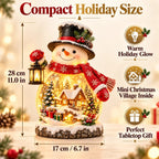 ✨ "Snowman Glow" Christmas Village – A Festive Glowing Table Decoration for the Holidays