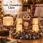✨ Dekorative Lichter in Form von Waldtieren, die im Schein flammenloser Kerzen flackern. 🎁🌟