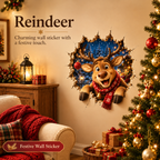 Christmas Break-In 3D Wall Decals – Spooky Door & Wall Stickers