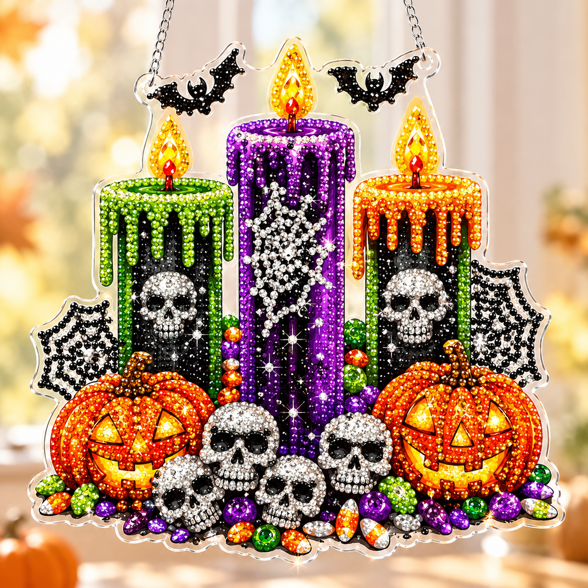 Halloween Sparkle Diamond Art Hanging Ornament
