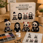 💀 3D Beaded Skeleton DIY Kit – Create Your Own Spooky Cute Halloween Decor