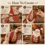 DIY Patchwork Fabric Character Doll Kit - 🎅 Santa Claus