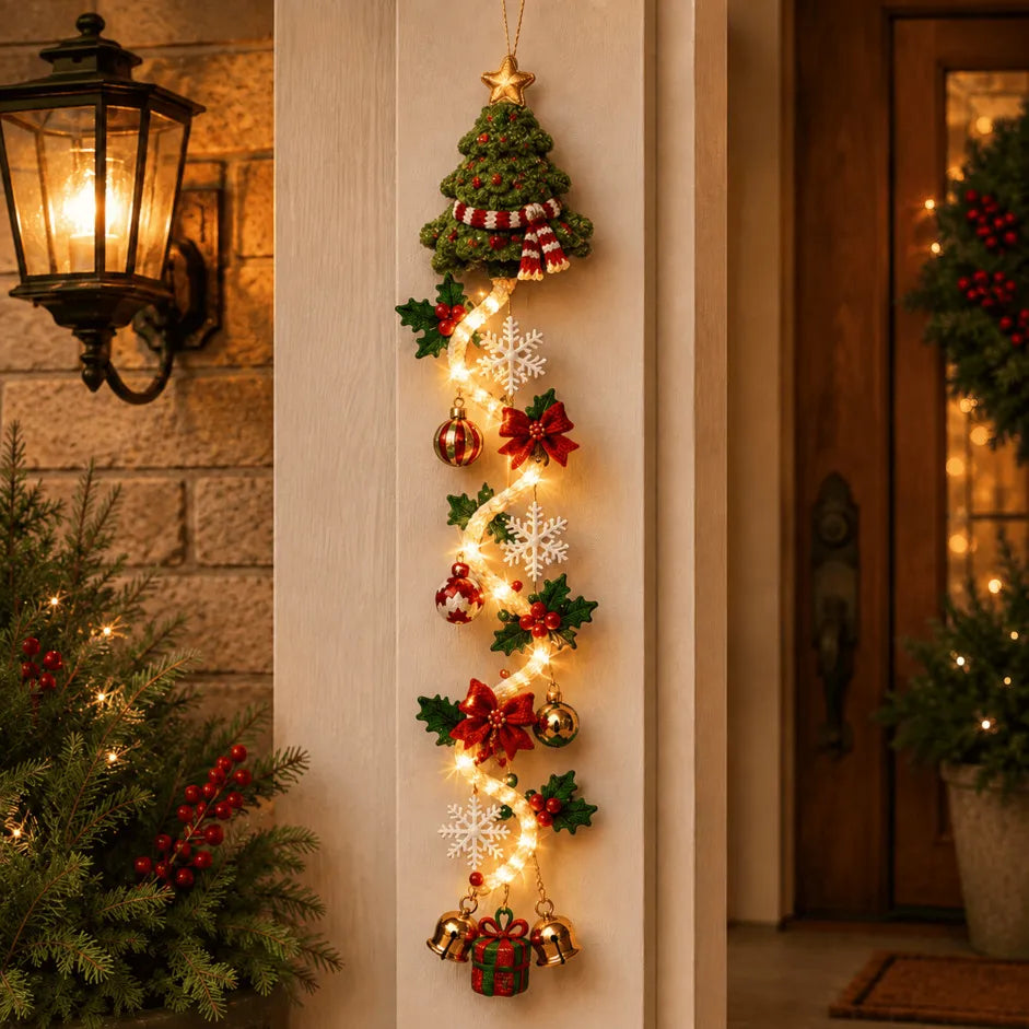 🔥 Special offer – 49% OFF 🎄 MerryCascade™ Glowing Christmas Door Hanger | 6 Designs ✨