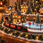 🔥 Animierte Weihnachtszug- und Eisbahnszene ✨