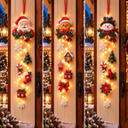 LED Christmas Door Hanging Decoration – Santa, Snowman & Gingerbread Designs