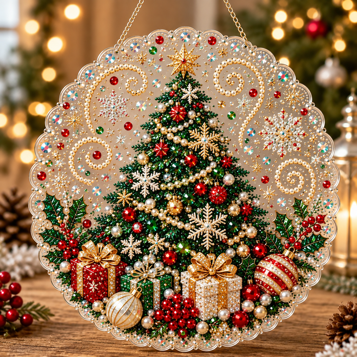 ✨ Christmas Sparkle Diamond Art DIY Kit – Holiday Collection
