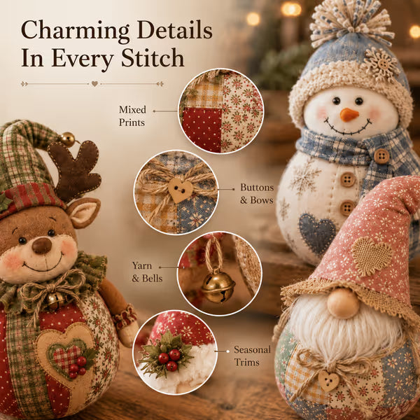 DIY Patchwork Fabric Character Doll Kit - 🎅 Santa Claus
