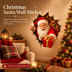 Christmas Break-In 3D Wall Decals – Spooky Door & Wall Stickers
