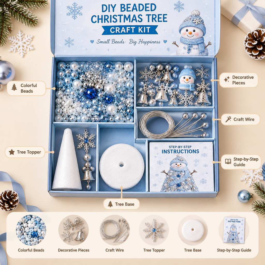 DIY Beaded Christmas Tree Craft Kit