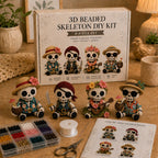 💀 3D Beaded Skeleton DIY Kit – Create Your Own Spooky Cute Halloween Decor