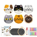 DIY Cat Punch Needle Coaster Kit – Beginner Friendly Craft Set