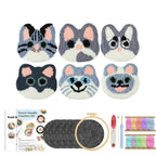 DIY Cat Punch Needle Coaster Kit – Beginner Friendly Craft Set