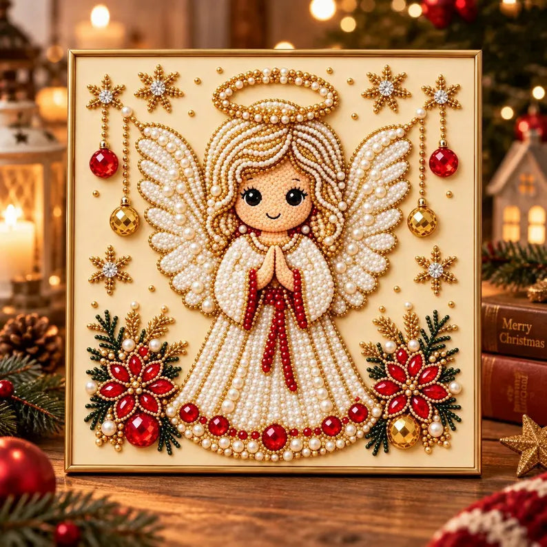 Christmas DIY Pearl Diamond Art Painting Kit -For Adults Beginner