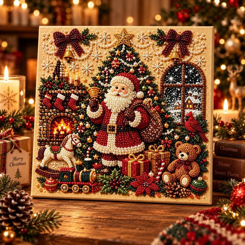 Christmas DIY Pearl Diamond Art Painting Kit -For Adults Beginner