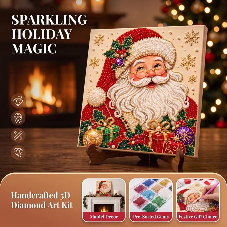 Christmas DIY Pearl Diamond Art Painting Kit -For Adults Beginner