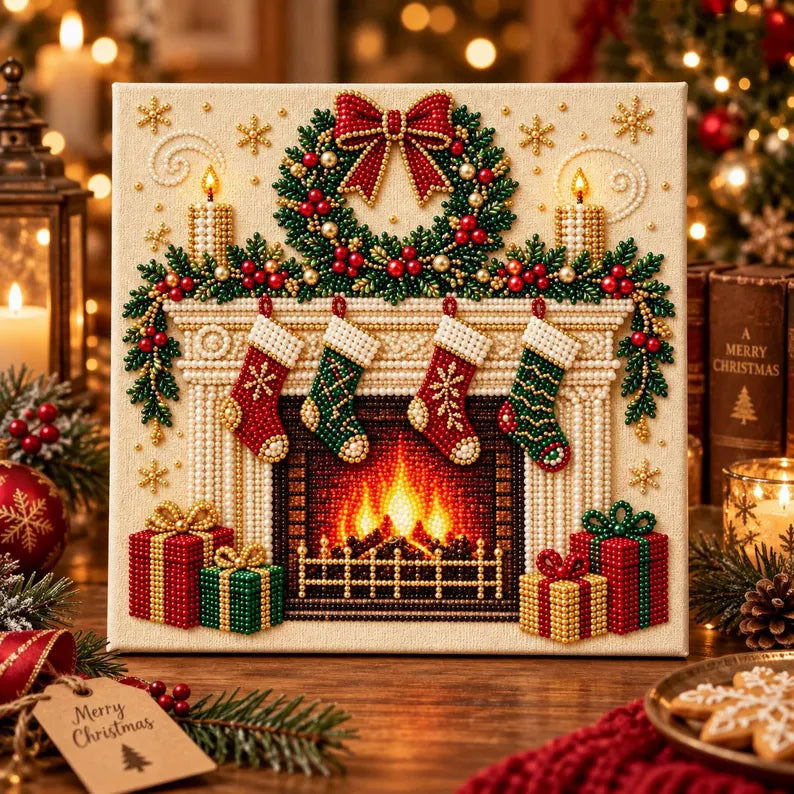 Christmas DIY Pearl Diamond Art Painting Kit -For Adults Beginner