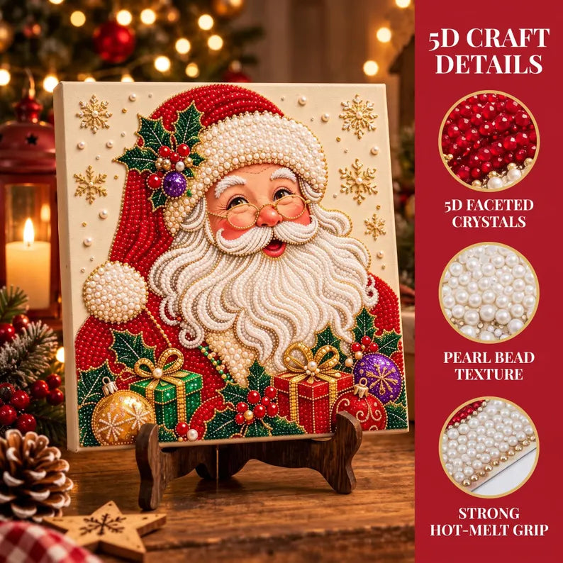 Christmas DIY Pearl Diamond Art Painting Kit -For Adults Beginner