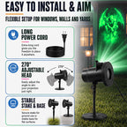 3D Dynamic Halloween Projector Lights with 4 Color, 10 Hd Projection Patterns