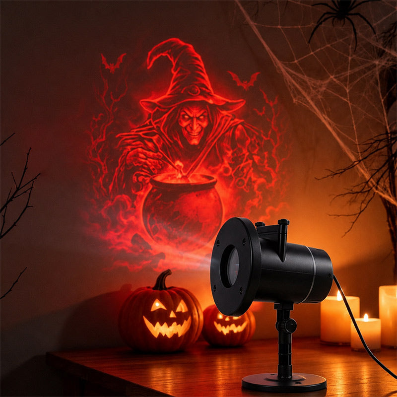 3D Dynamic Halloween Projector Lights with 4 Color, 10 Hd Projection Patterns