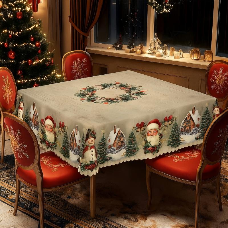 🎅 Christmas Tablecloth | Round & Rectangle