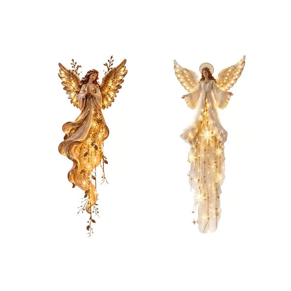 Angel Blessing Starfall Wall Light – Heavenly Christmas Wall Decor